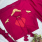 Magenta Mirror Work Palazzo Set