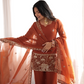 Rust Elephant Motif Suit