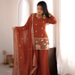 Rust Elephant Motif Suit