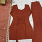 Rust Elephant Motif Suit