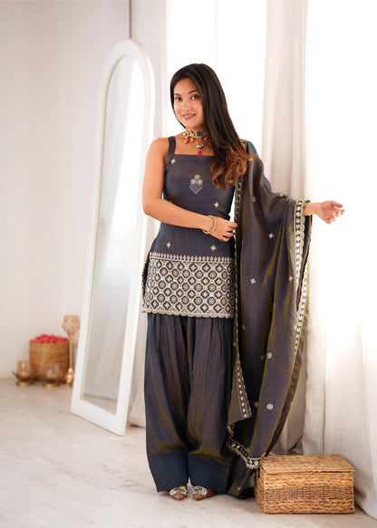 Vichitra Silk Farshi Suit