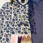 Indigo Floral Farshi Suit