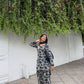 Indigo Floral Farshi Suit