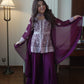 Midnight Blue Georgette Sequins Embroidered Kurti Palazzo Set for Wedding & Festive Wear