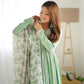 Roman Silk Chanderi Nyra Cut Kurta Set with Organza Floral Dupatta