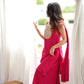 Magenta Mirror Work Palazzo Set