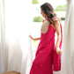 Magenta Mirror Work Palazzo Set