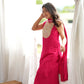 Magenta Mirror Work Palazzo Set