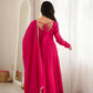 Maroon Mirror-Work Anarkali Gown