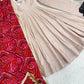Ivory Cotton Anarkali with Bandhani Dupatta
