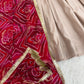 Ivory Cotton Anarkali with Bandhani Dupatta