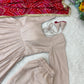 Ivory Cotton Anarkali with Bandhani Dupatta