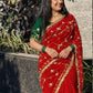 Handworked Gota Patti Georgette Saree with Sequence Lace Border