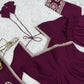 Wine Chanderi Silk Anarkali Gown Set