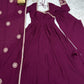 Wine Chanderi Silk Anarkali Gown Set