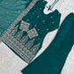 Burgundy Crinkle Silk Kurta Set with Bell Bottoms