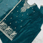 Crunchy Silk Embroidered Sharara Suit Set for Festive and Wedding Wear
