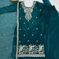 Crunchy Silk Embroidered Sharara Suit Set for Festive and Wedding Wear