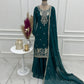 Crunchy Silk Embroidered Sharara Suit Set for Festive and Wedding Wear