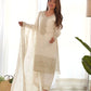 Pure Chinon Silk Embroidered Suit Set with Sequin Dupatta