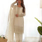 Pure Chinon Silk Embroidered Suit Set with Sequin Dupatta