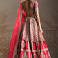 Ruby Sequin Bridal Lehenga Set