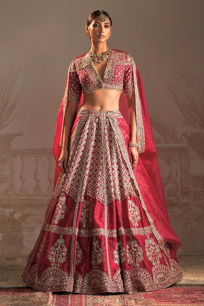 Ruby Sequin Bridal Lehenga Set