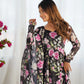 Soft Organza Silk Floral Anarkali Set with Gota Patti Dupatta