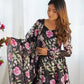Soft Organza Silk Floral Anarkali Set with Gota Patti Dupatta