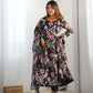 Soft Organza Silk Floral Anarkali Set with Gota Patti Dupatta