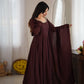 Maroon Mirror-Work Anarkali Gown