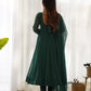 Fox Georgette Laheriya Print Anarkali Set with Lace Dupatta