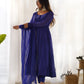 Fox Georgette Laheriya Print Anarkali Set with Lace Dupatta