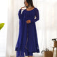 Fox Georgette Laheriya Print Anarkali Set with Lace Dupatta