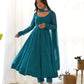 Fox Georgette Laheriya Print Anarkali Set with Lace Dupatta