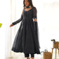 Fox Georgette Laheriya Print Anarkali Set with Lace Dupatta