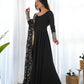 Royal Fox Georgette Anarkali Set with Embroidered Dupatta