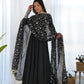 Royal Fox Georgette Anarkali Set with Embroidered Dupatta