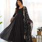 Royal Fox Georgette Anarkali Set with Embroidered Dupatta