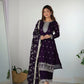 Blooming Rangoli Silk Embroidered Suit Set with Dupatta