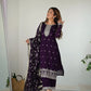 Blooming Rangoli Silk Embroidered Suit Set with Dupatta