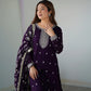 Blooming Rangoli Silk Embroidered Suit Set with Dupatta