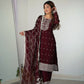 Blooming Rangoli Silk Embroidered Suit Set with Dupatta