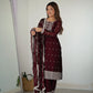 Blooming Rangoli Silk Embroidered Suit Set with Dupatta