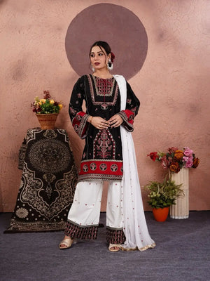 Onyx Tribal Motif Suit