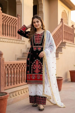 Onyx Tribal Motif Suit