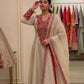 Ivory Cording Anarkali Gown