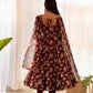 Fox Georgette Floral Anarkali Set with Fancy Lace Dupatta