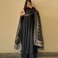 Fox Georgette Embroidered Kurta Set with Lace Dupatta