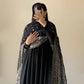 Fox Georgette Embroidered Kurta Set with Lace Dupatta